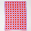 Lilac & Red Squares Tea Towel