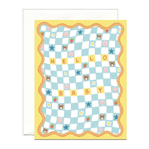 Checkered Baby Blanket Card