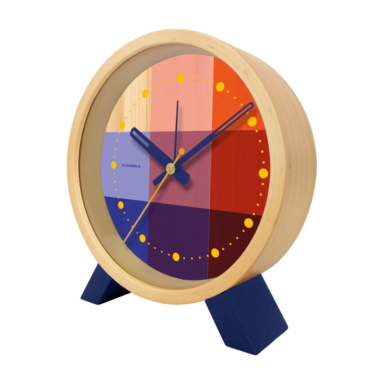 Riso Red & Blue Desk Clock