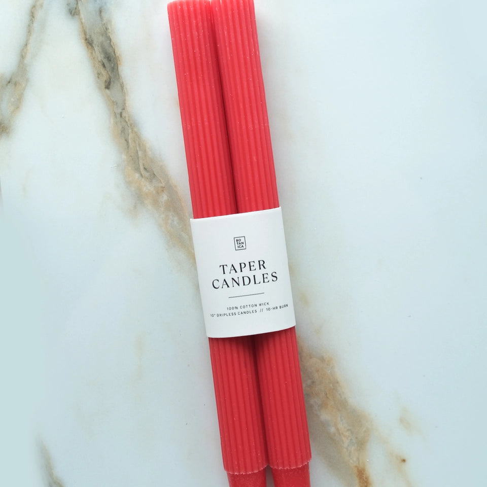 Fluted Taper Candle Pair