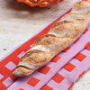 Lilac & Red Squares Tea Towel