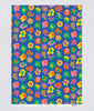Flower Burst Blue Gift Wrap