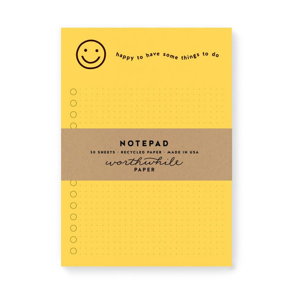 Happy Notepad Yellow