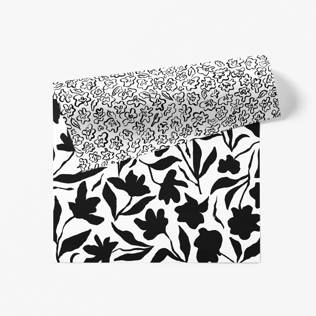 Fleur B&W Gift Wrap Sheet