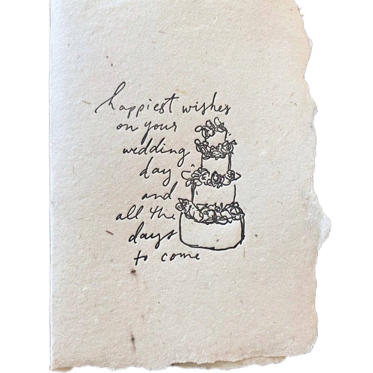 Happiest Wishes Wedding Cake