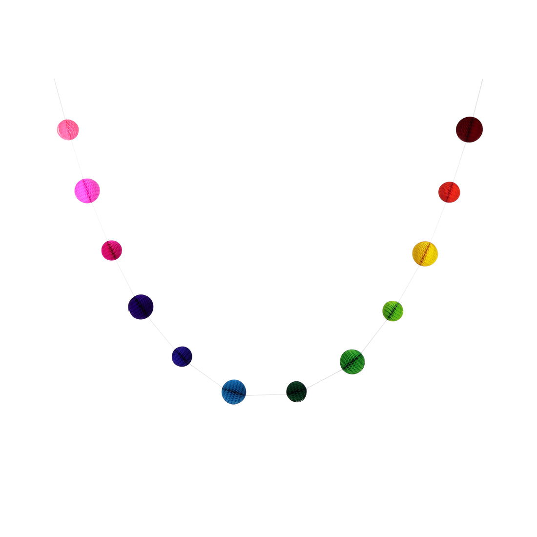Paper Dreams Honeycomb Ball Garland 2m Rainbow
