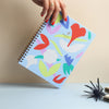 Patterned Cloth Spiral Notebook