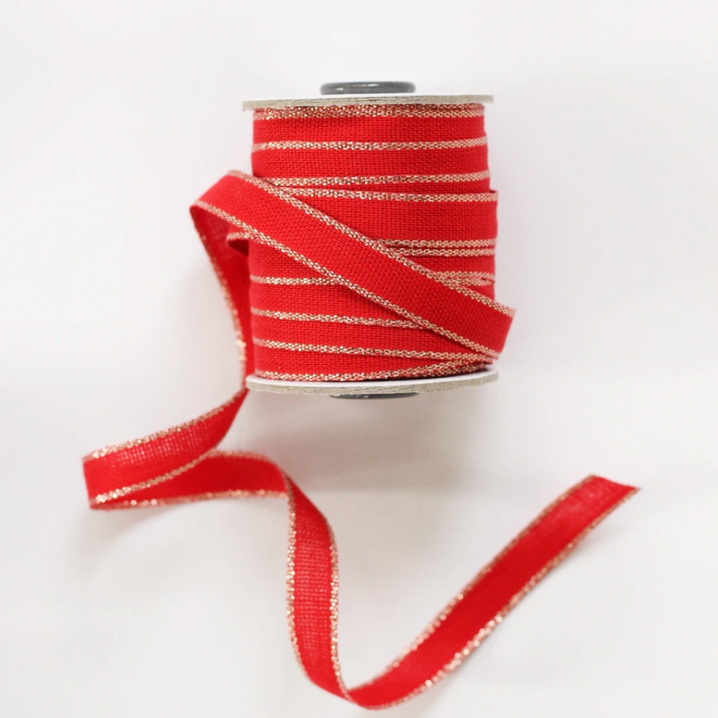 Red/Rose Drittofilo Cotton Ribbon