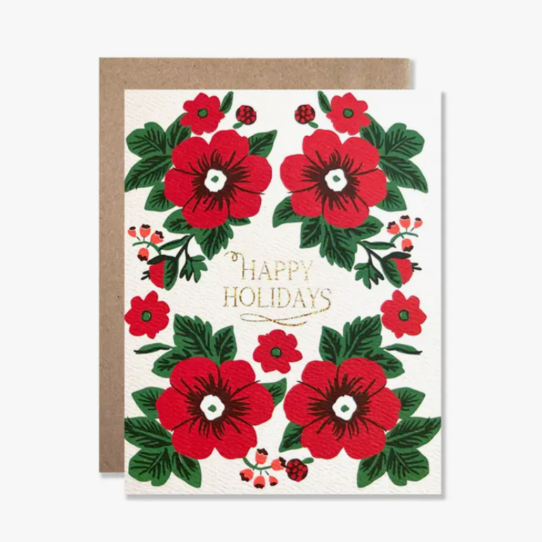 Happy Holidays Poinsettia