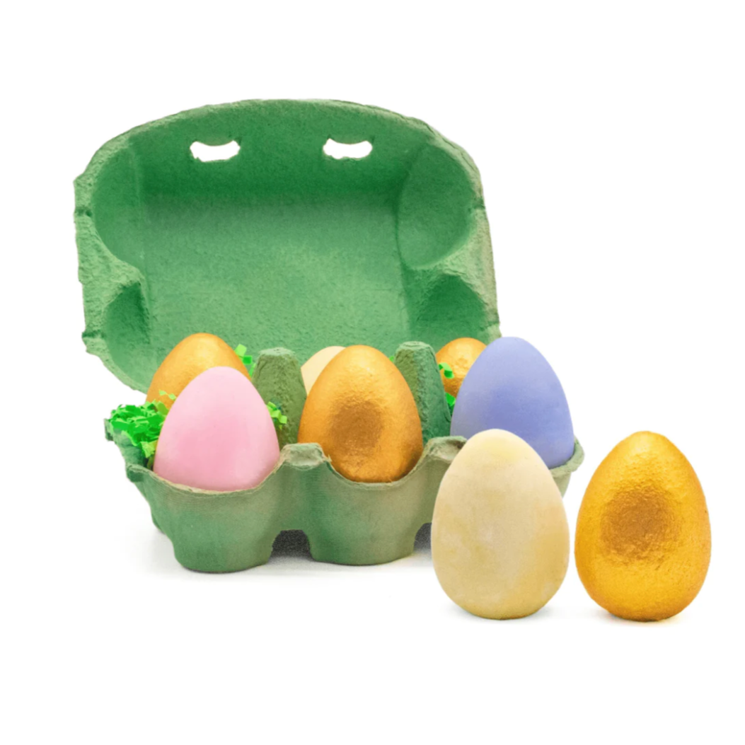 Bunny's 6 Eggs Handmade Sidewalk Chalk Set