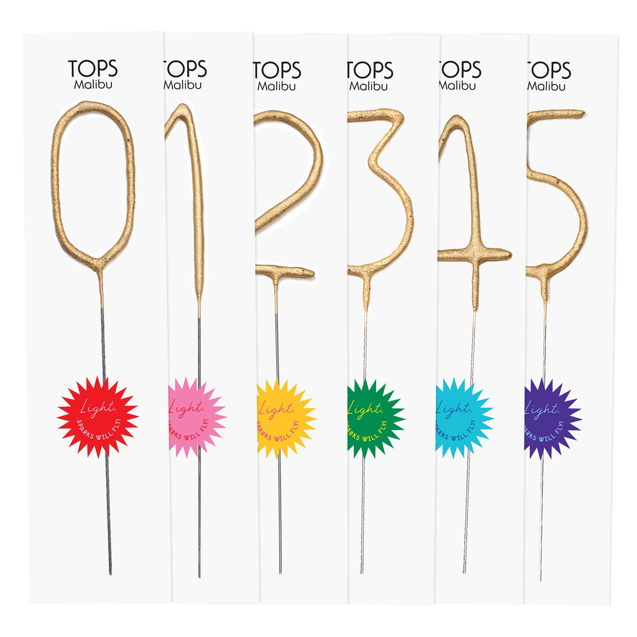 Gold Number Sparkler Candles (0-9)