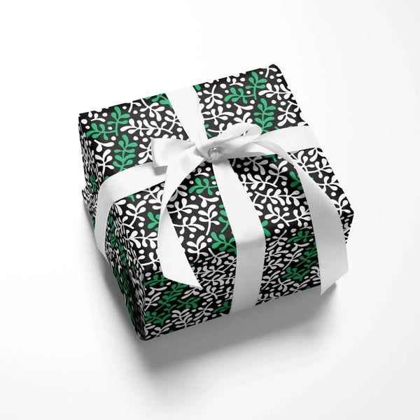 Mistletoe Pattern Holiday Gift Wrap - Single Sheet