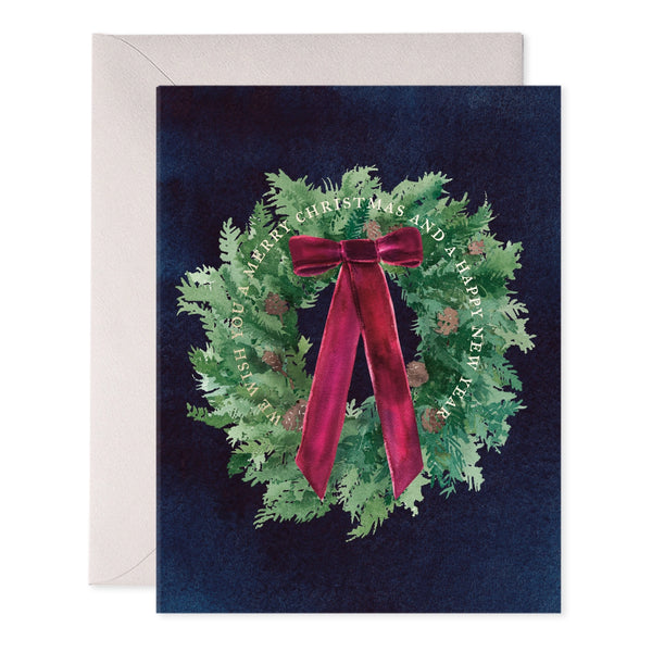 Velvet Bow Wreath Christmas