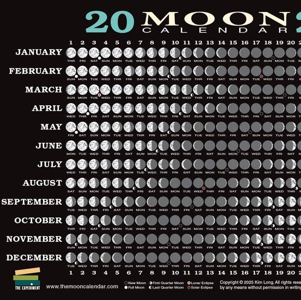 2026 Moon Calendar Card