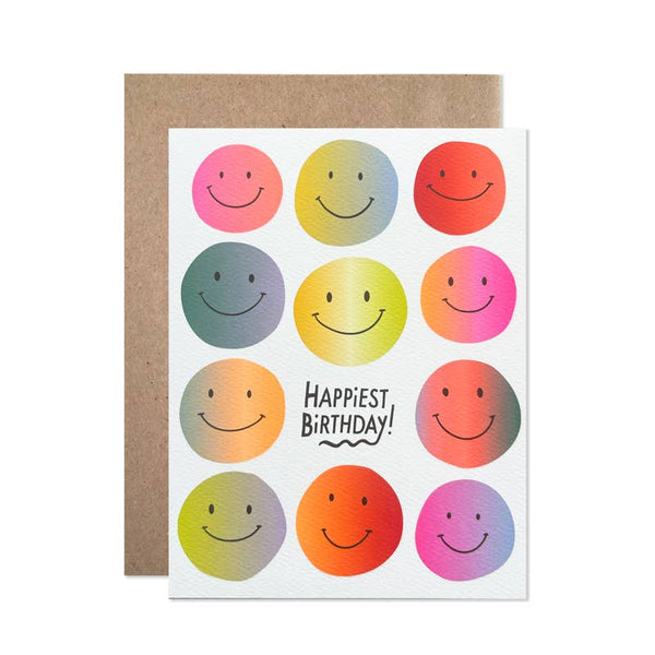 Happiest Birthday Neon Gradient