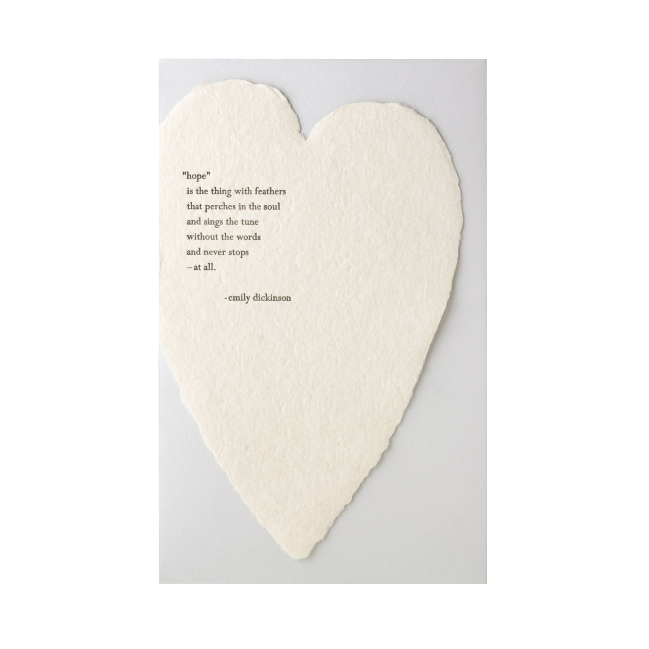 Emily Dickinson Quote Deckled Heart