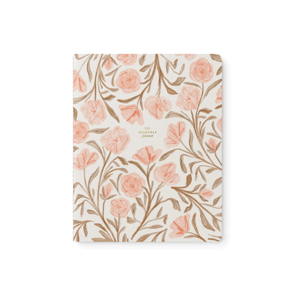 Pink Floral Stitched Monthly Planner