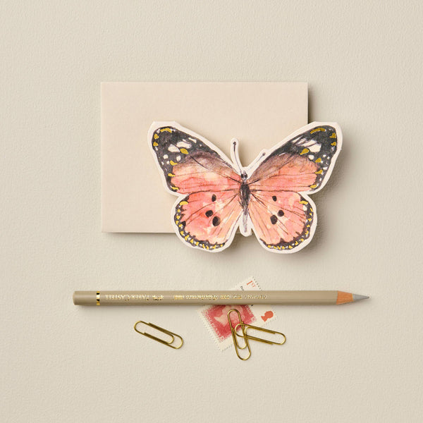 Orange Butterfly Mini Card