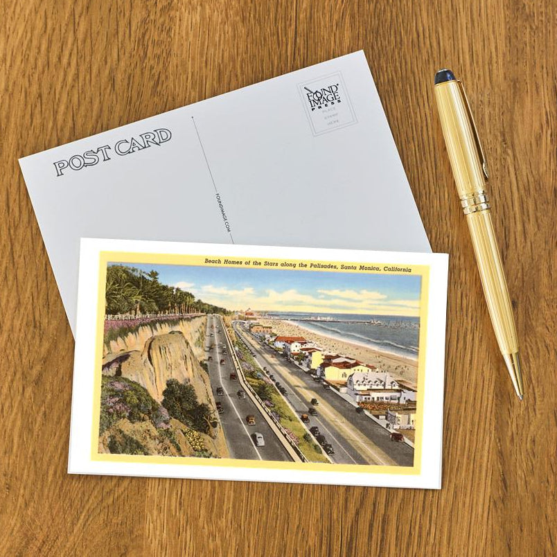 Postcard LA-216 Beach Homes, Santa Monica