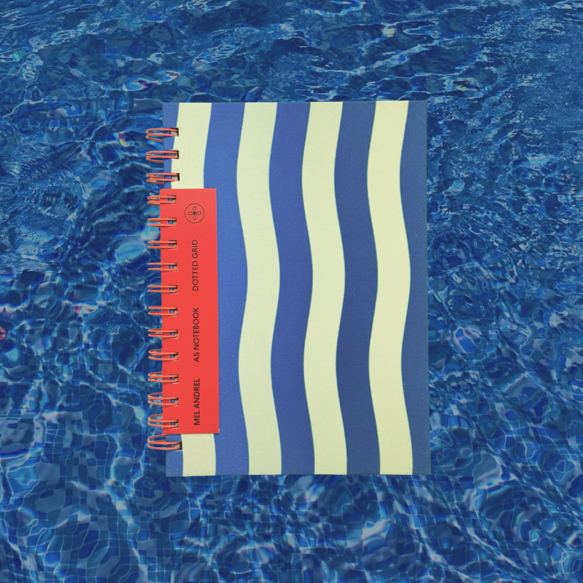 Mediterranean Stripes Dot Grid Notebook