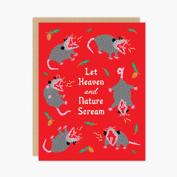 Nature Scream Opossum Christmas