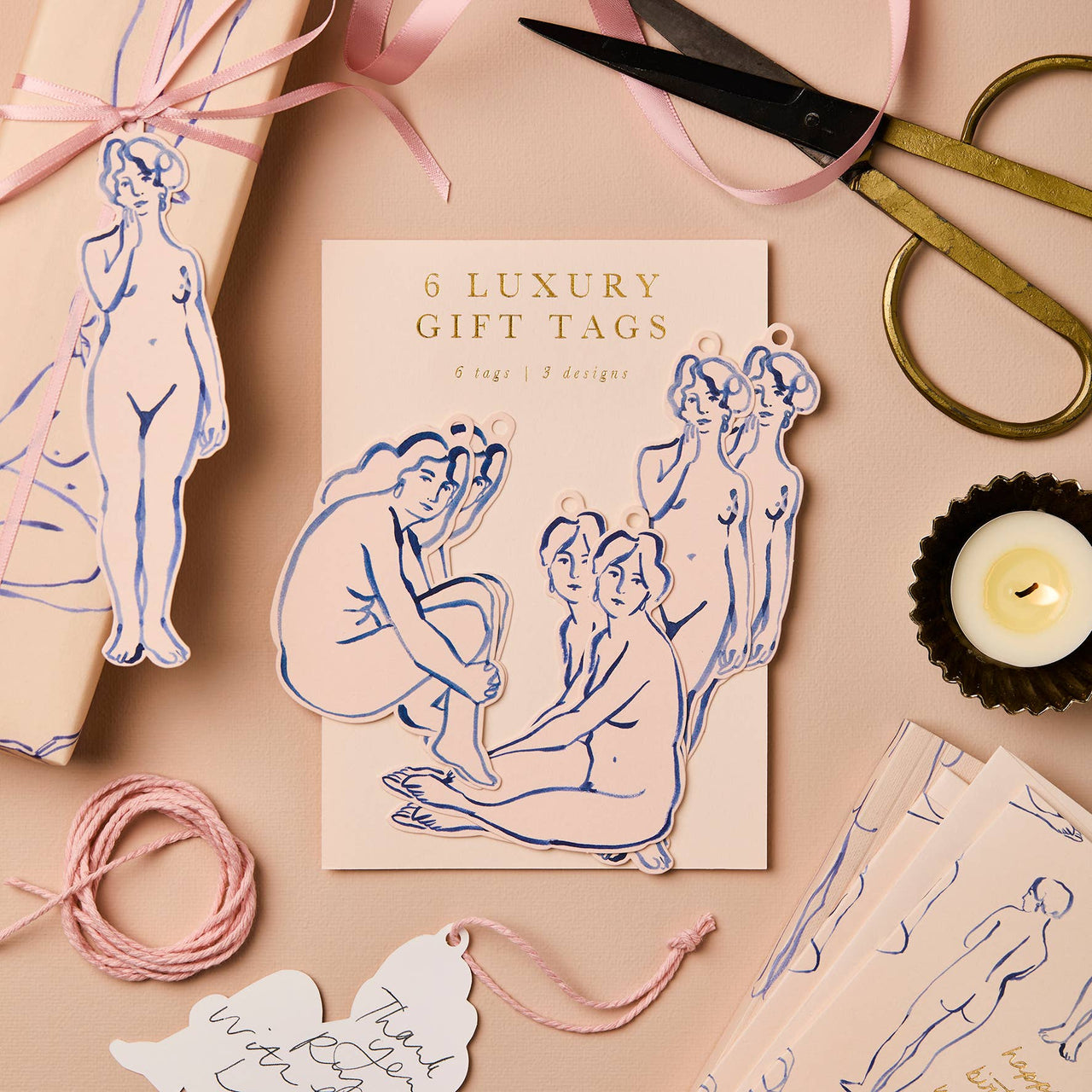 Blue Nudes Gift Tags