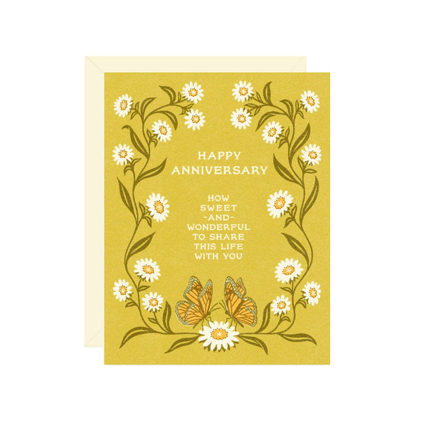 Anniversary Daisies & Butterflies