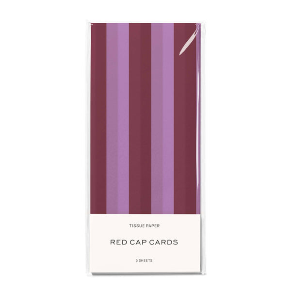 Eggplant and Lilac Stripes Tissue Paper