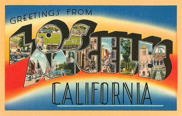 Postcard CA-1091 Greetings from Los Angeles, California