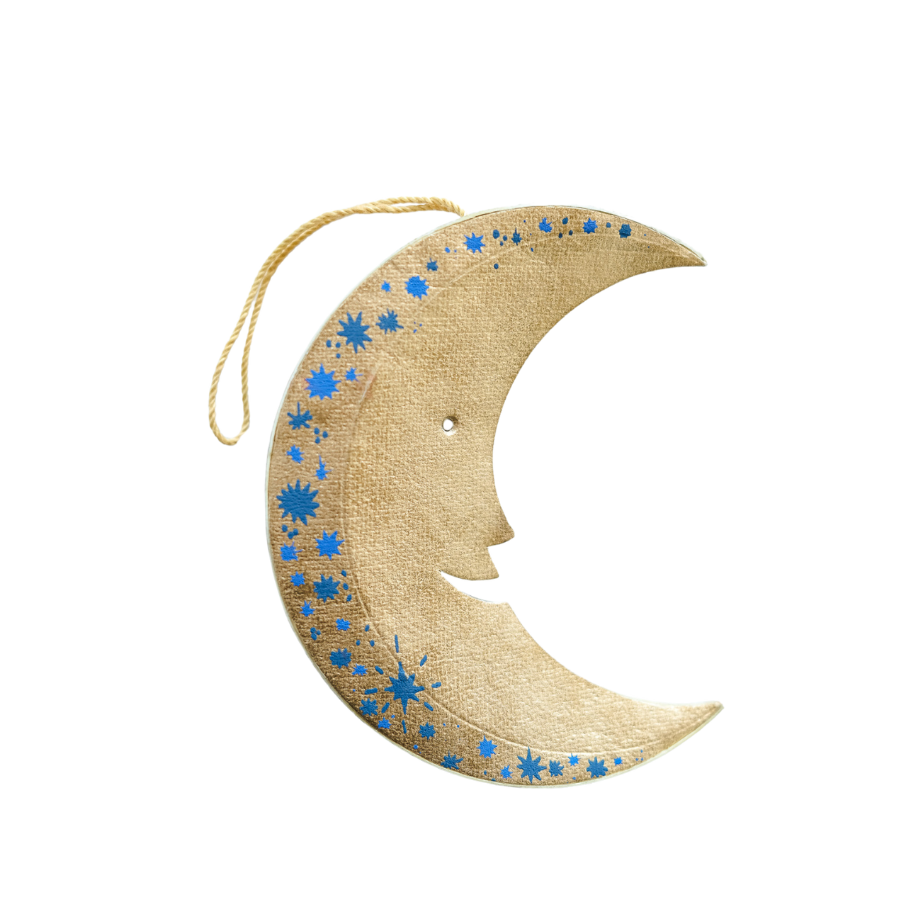 Shimmering Man on the Moon Board Ornament