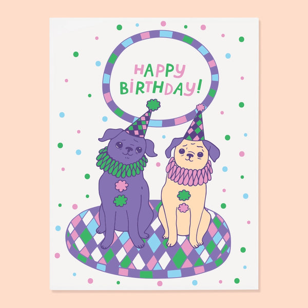 Clown Pugs Birthday
