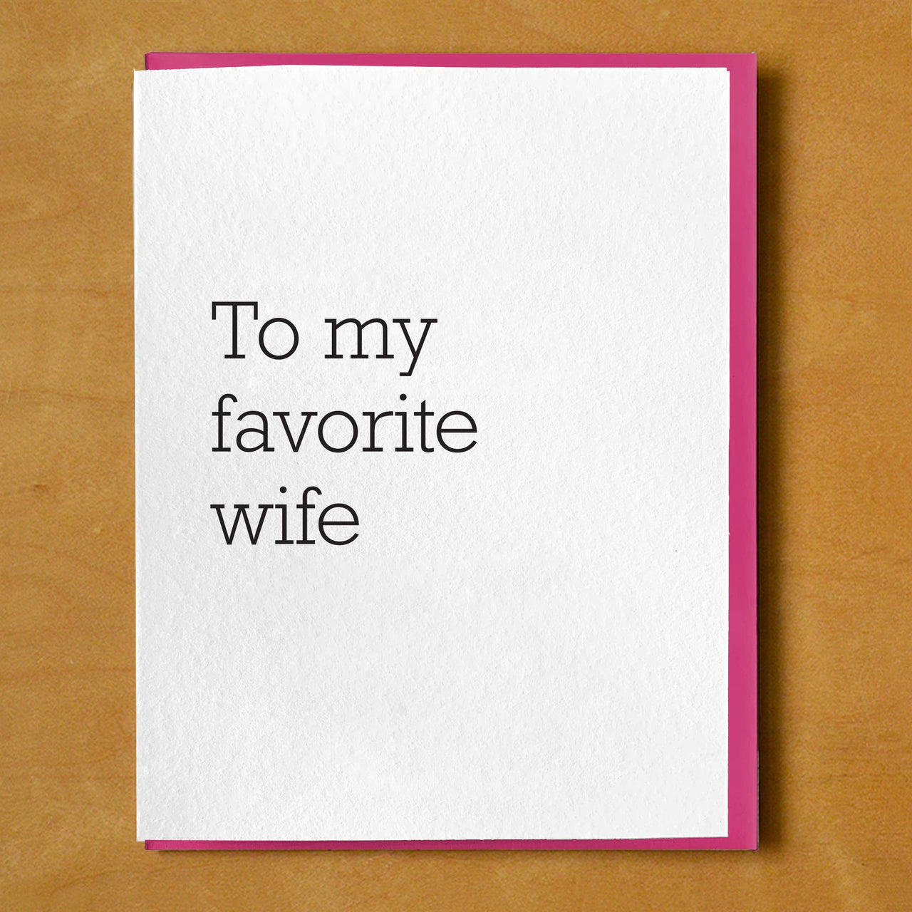 To My Favorite Wife