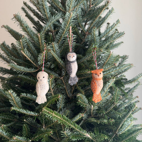 Hand-Stitched Owl Ornament