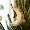 Shimmering Man on the Moon Board Ornament