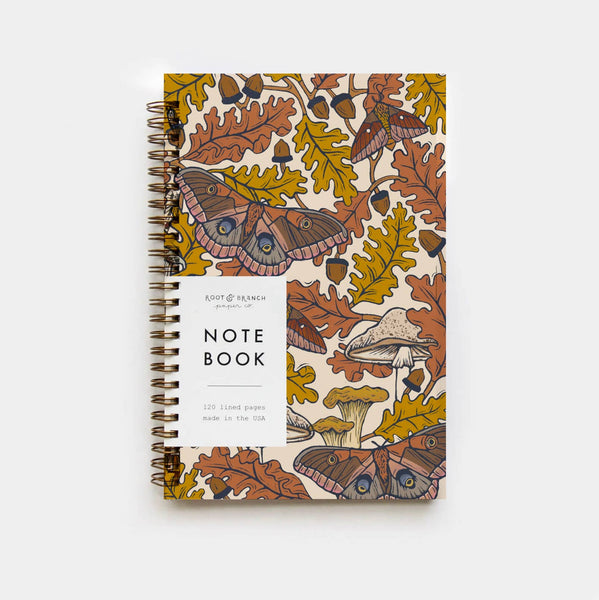 White Oak Spiral Bound Notebook: Lined