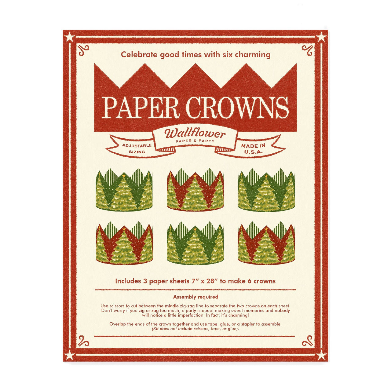 Classic Christmas Tree Paper Crowns