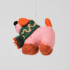 Flip Dog Hanging Felt Ornament