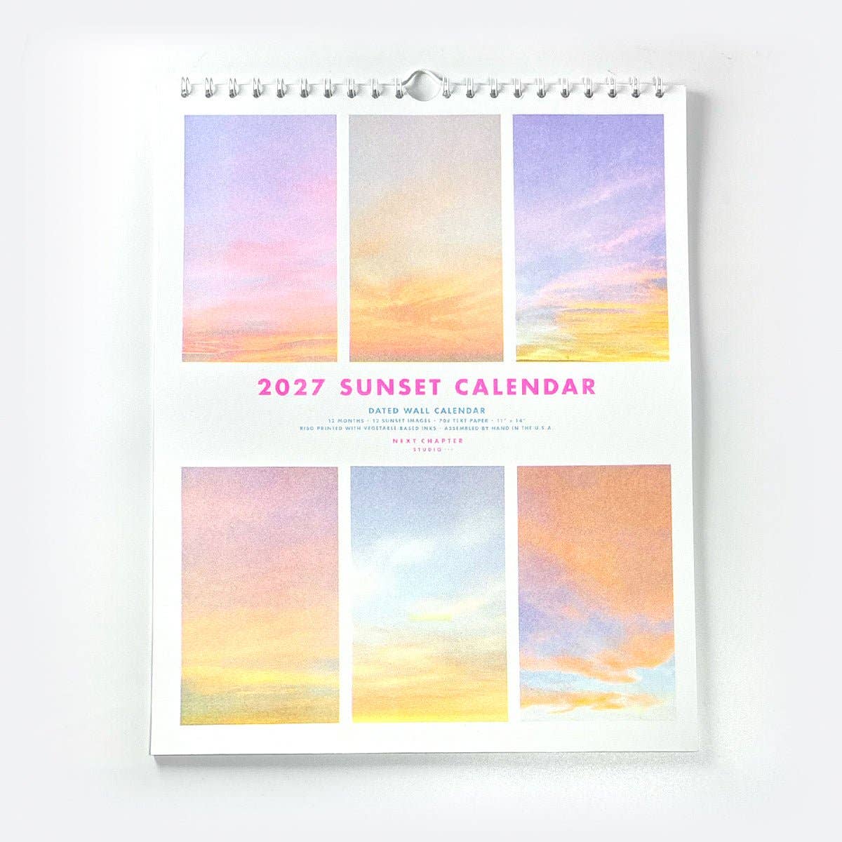 2027 Sunsets Risograph Wall Calendar