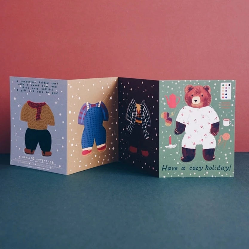 Bear Paper Doll Holiday