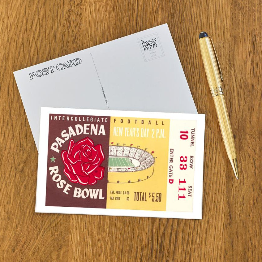 Postcard LA-146 Rose Bowl Ticket