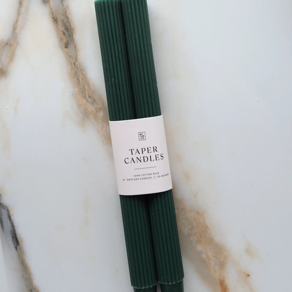 Fluted Taper Candle Pair
