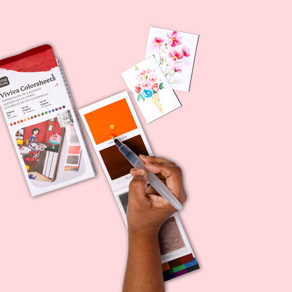 Original Handmade Watercolor Colorsheets