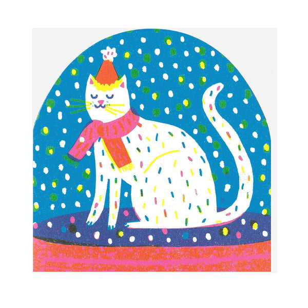 Snowglobe Winter Party Cat