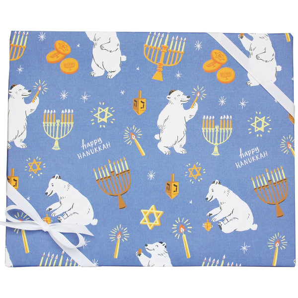 Polar Bear Hanukkah Gift Wrap