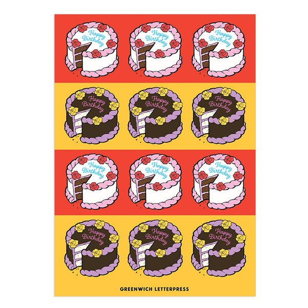 Birthday Cake Sticker Sheet