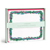 Colorful Wreath Flat Notecard Set
