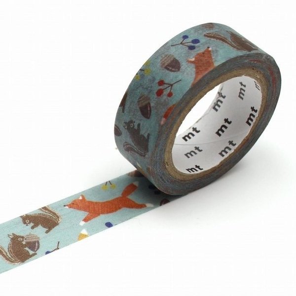 Embroidery Fox & Squirrel 15mm Washi Tape
