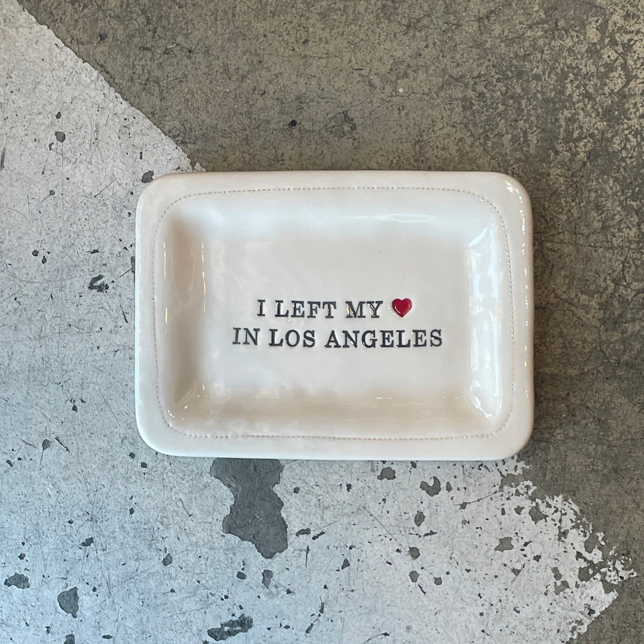 Heart in Los Angeles Porcelain Dish