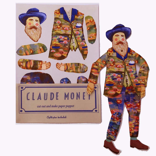 Claude Monet Cut Out and Make Puppet