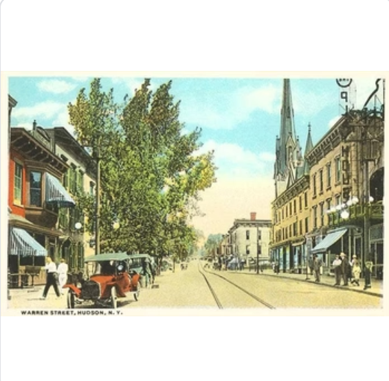 NS-272 Warren Street, Hudson, New York - Vintage Image, Postcard